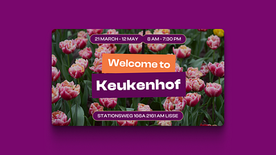 Keukenhof flower exhibition banners advertising banner branddesign branding colourful design event figma flower graphic design inspiration minimal pattern smm typography vector