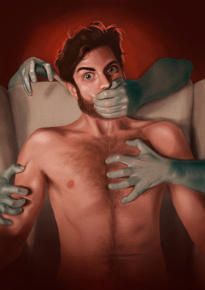 Ansiedad adobe photoshop ansiedad antonio ufarte anxiety art gay illustration