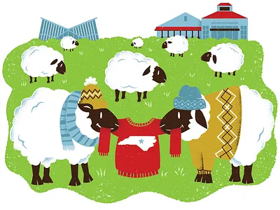 Celebrate From Flock to Fleece conceptual illustrator editorial editorial illustration editorial illustrator fiber fiberfest illustration james olstein james olstein illustration jamesolstein.com lamb magazine magazine illustration north carolina oru state magazine texture vector