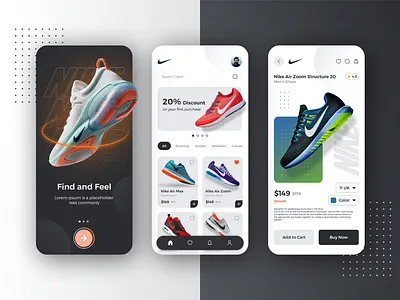 E-commerce app design branding graphic design motion graphics ui