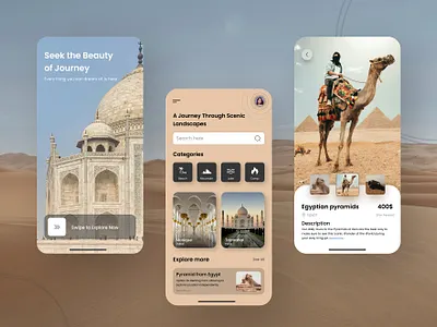 Tours & Travel app Design 3d animation branding graphic design logo motion graphics ui