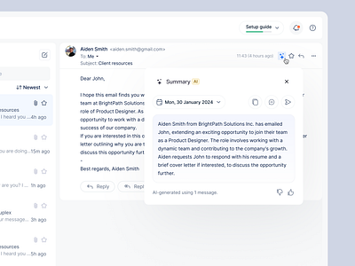 AI Email Summaries ai summarization ai summary ai summary generator chatgpt cross language reading design gmail gmail ai features help me write sergushkin smart compose smart reply summarize research summarize threads summary summary cards ui ux writing assistant ‎features