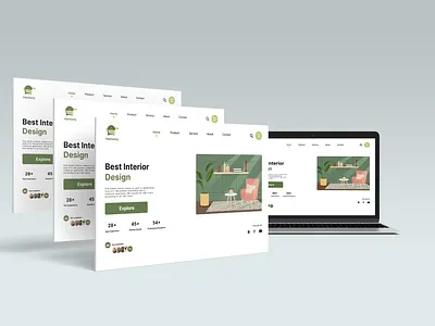 Harmony Interior - UI Website behance customers design dribbble facebook graphic design illustration instagram interior logo medium mockup typography ui ui designer ui website uiux vector website youtube