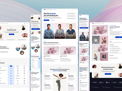 Male fertility solutions website revamp digitalhealth fertility website health solutions health website healthcare website healthtech landing page men men health mensfertility order medicine product design sperm testing sperm website testing kit ui ux website website trends wellbeing