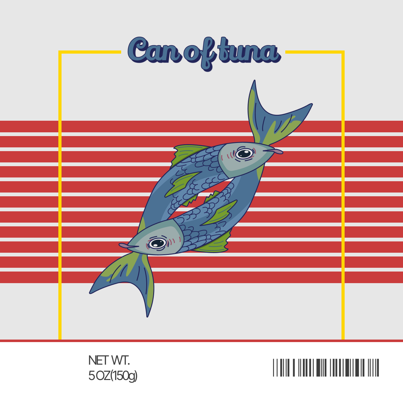 Can of Tuna Vector Illustration branding colors graphic design illustration