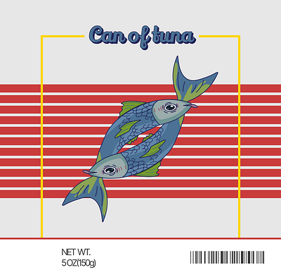 Can of Tuna Vector Illustration branding colors graphic design illustration