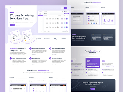 Medical SAAS landing page doctor health app health website healthcare homepage illustraion landing page medical app medical landing page medicine meditation product design saas landing page ui ux wealth management website design