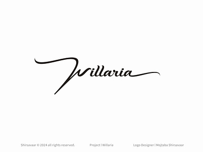 Willaria Logo brand identity branding design freehand graphic design handwriting logo logo design logos logotype modern music ogo design visual identity