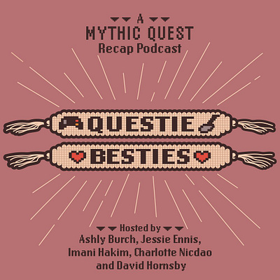 QUESTIE BESTIES - PODCAST ART art artwork graphic design illustration podcast video games