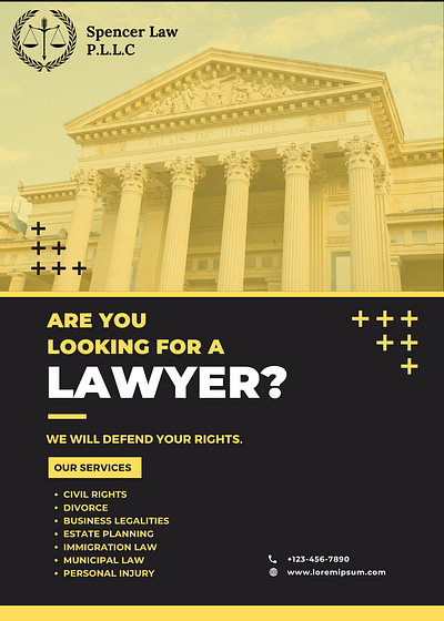 Ad design for Law firm graphic design