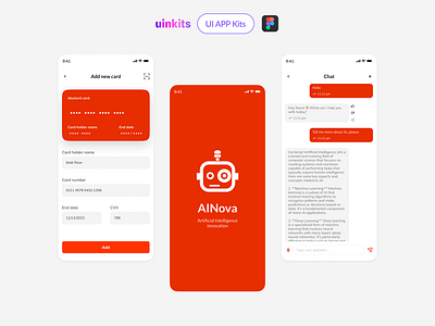 AINova - Online AI Chatbot App ai app design b2b chat chatbot design machine learning mobile mobile app product design saas software ui