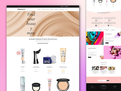 Beauty eCommerce Website Design by WordPress. beauty website elementor elementor website landing page responsive website web design web dev web development website website design wordpress wordpress website