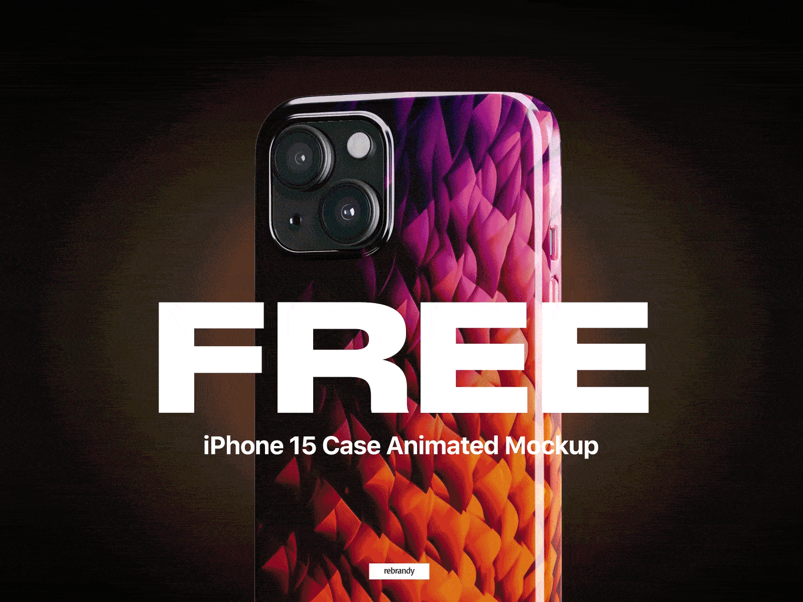 Free iPhone 15 Case Animated Mockup case product mockup