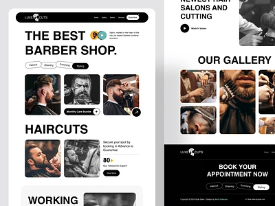 Hair Salon Landing page 💇🏻‍♂️ artist barber beauty dress fashion free hair hair style hairstyle landing landing page makeup modern salon skin skincare ui ux web design wedding