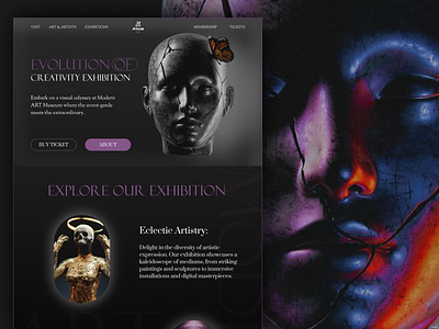 Modern ART Museum Landing Page branding design graphic design ui we webdesighn