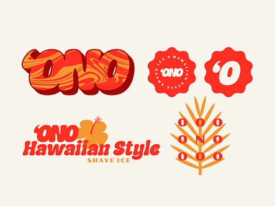 Ono Hawaiian Style Shave Ice Logo Suite brand designer brand identity branding design graphic design hawaiian hawaiian brand ice identity logo logo design logo designer logo library logo pack logo suite logodesign logodesigner logopack logosuite slushee