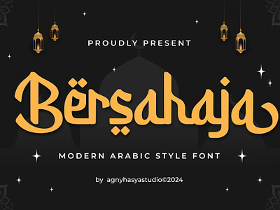 Bersahaja - Modern Arabic Style Font advertising arabic brand branding calligraphy display eid adha eid al fitr font islamic logotype muslim product quotes ramadan ramadan font script font style typeface typography