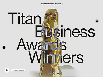 Titan Business Awards, Website design winners | Lazarev. animation award awwwards clean design interface motion graphics overview product design summary ui ux web winner