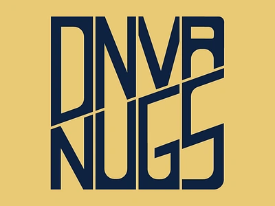 DNVR NUGGS denver nuggets hand lettering