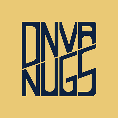 DNVR NUGGS denver nuggets hand lettering