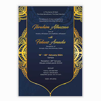 WEDDING INVITATION graphic design