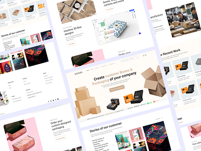 Box Manufacture Website Landing Page / Home Pages box manufacture website branding design figma design graphic design landing page motion graphics ui ui design ux design web design website website design