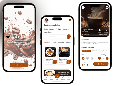 Grand Duke Chaffe- a coffee app branding graphic design logo ui