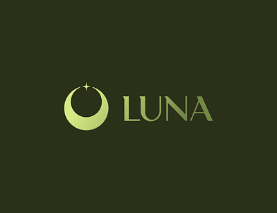 LUNA - Skincare Logo Design abstract logo logo design luna luna logo lunar modern moon moon logo