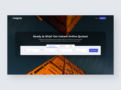 Freight Quote Services UI Design clean design desgin design design of the day figma freight quote trending ui ui ux web portal website