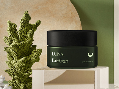 LUNA - Skincare Packaging abstract brand identity cosmetics cosmetics packaging logo logo design luna luna logo modern moon moon logo skin care skincare skincare logo skincare packaging