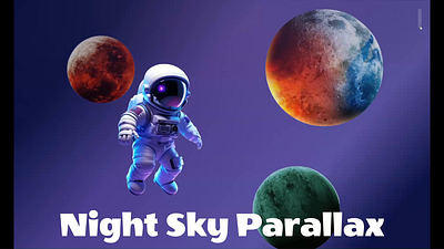 Night Sky Parallax 3d animation graphic design motion graphics ui