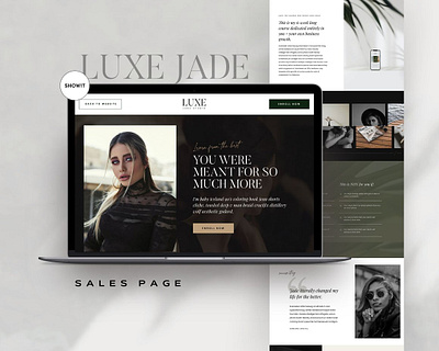 Showit Sales Page Luxe funnel landing page photographer website photography website sales funnel sales page showit showit sales page showit sales page luxe