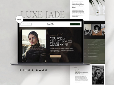 Showit Sales Page Luxe funnel landing page photographer website photography website sales funnel sales page showit showit sales page showit sales page luxe