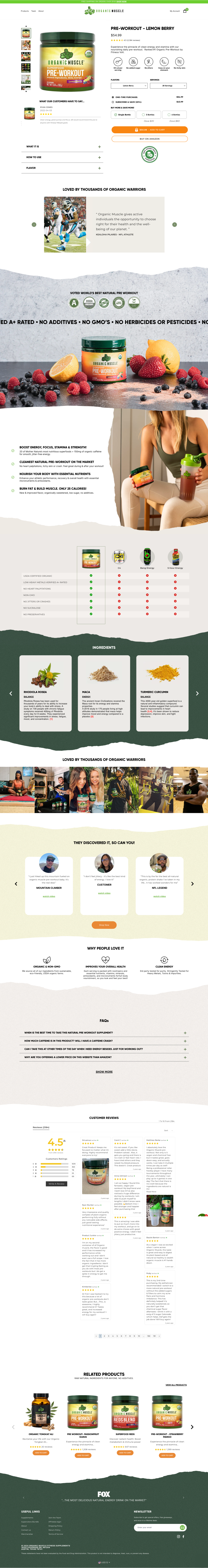 Organic Muscle Case Study add to cart branding copywriting cro ecommerce food green healthy ingredients non gmo organic protein reviews shopify startup suplements vegan website development