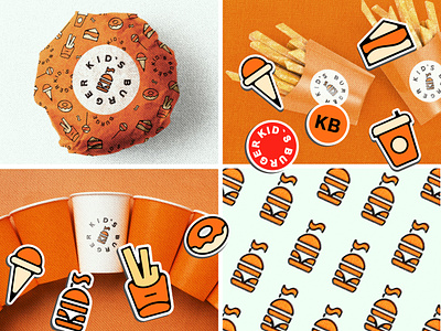 KID`S BURGER branding burger design fast food graphicdesign kids logo logodesign logomark logotype