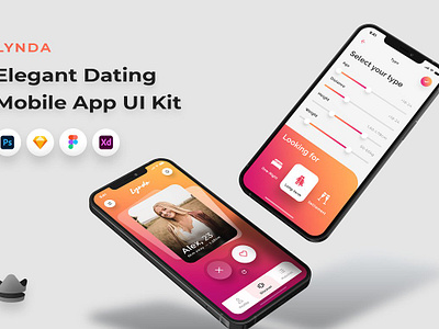 Lynda - Dating & Chat App UI Kit chat chat bubbles couples dating ui gallery ios ios ui kit lynda dating chat app ui kit mating messages mobile photos romance social media ui ux