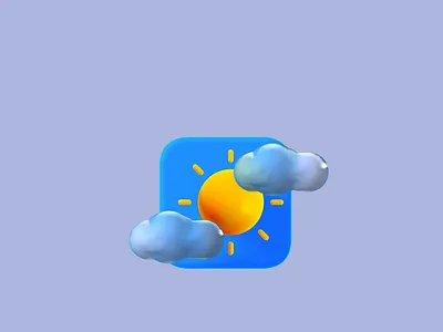 Sunny Icon 3d graphic design ui