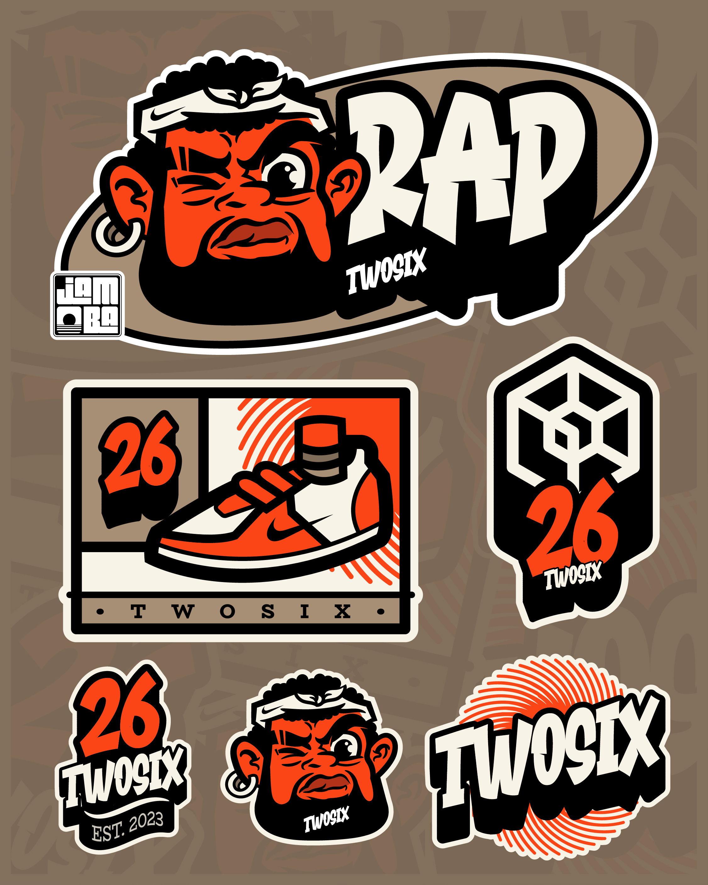 two six branding 2d 2dillustration branding design graphic design illustration logo