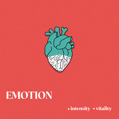 Emotion design emotion graphic design heart illustration intensity typography vector vitality