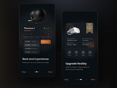 Premium Electronics Renting App app design ui ux