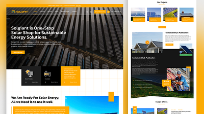 Solar Panel UI UX Design homepage homepage design landing page solar solar ui solar website ui ui design ui ux ui ux design web website website design