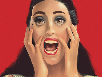 Kika - Rossy de Palma adobe photoshop antonio ufarte caracter gay illustration ilustración kika pedro almodóvar rossy de palma