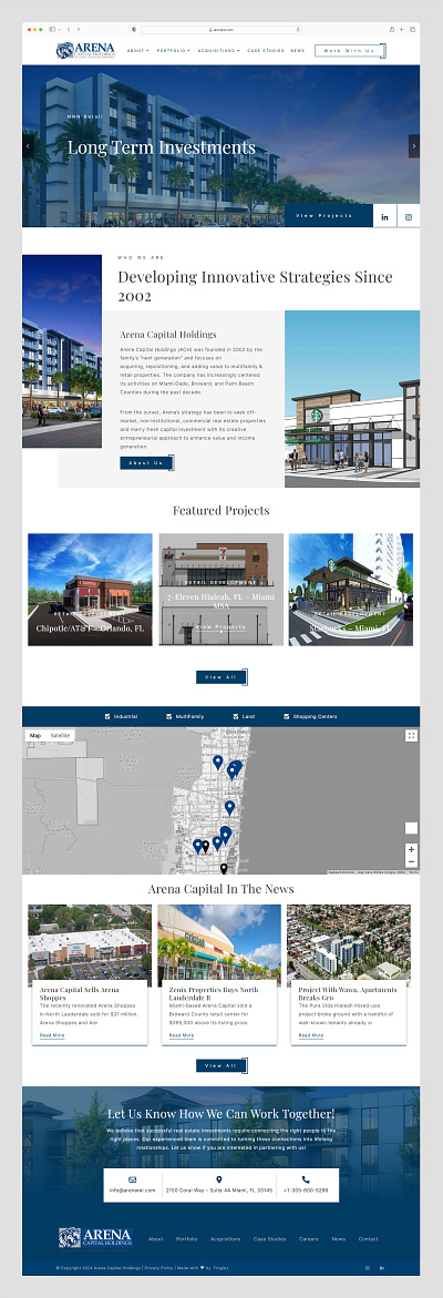Web Design and Development for Miami Based Investment Firm ui web design web development