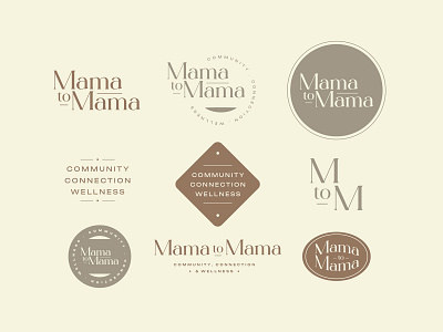 Mama to Mama Branding Campaign community connection cream help group leather mama mama logo mom mom logo sage wellness women