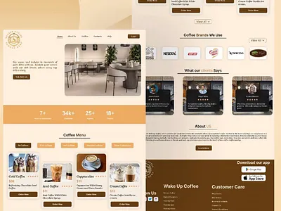 Coffee Shop Website Design animation branding coffee design figma graphic design illustration logo mobile print product design saas shopify ui uiux web design website website design