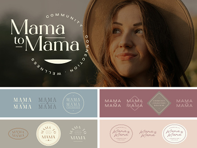 Mama to Mama Branding Campaign community connection cream help group iowa logo leather mama mama logo mom mom logo sage wellness women