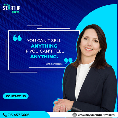 Quote of the Day branding design graphic design illustration logo my startup crew quote of the day typography ui ux vector web design you cant sell anything you cant tell anything