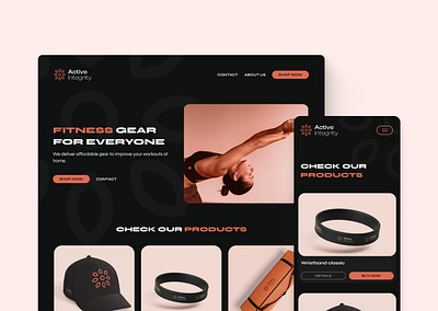 Active Integrity - fitness ecommerce ecommerce fitness gym ui ux webdesign webflow website yoga