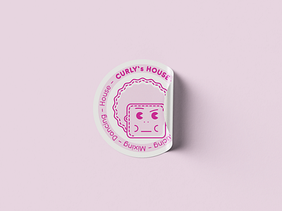 CURLY'S HOUSE - Visual Branding 80s brand brand design branding disco graphic design house logo logotype mascotte music visual visual identity