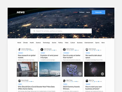 News Page design news page ui web website